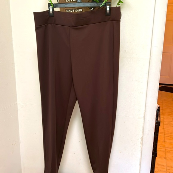 NWT Ruby Rd. Women Stretch Pull On Pants.  Colors: Cognac and Coffee. Size large - Picture 3 of 14